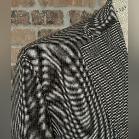 Lauren Ralph Lauren gray tan 100% wool sports coat blazer jacket plaid size 40R - Picture 4 of 12